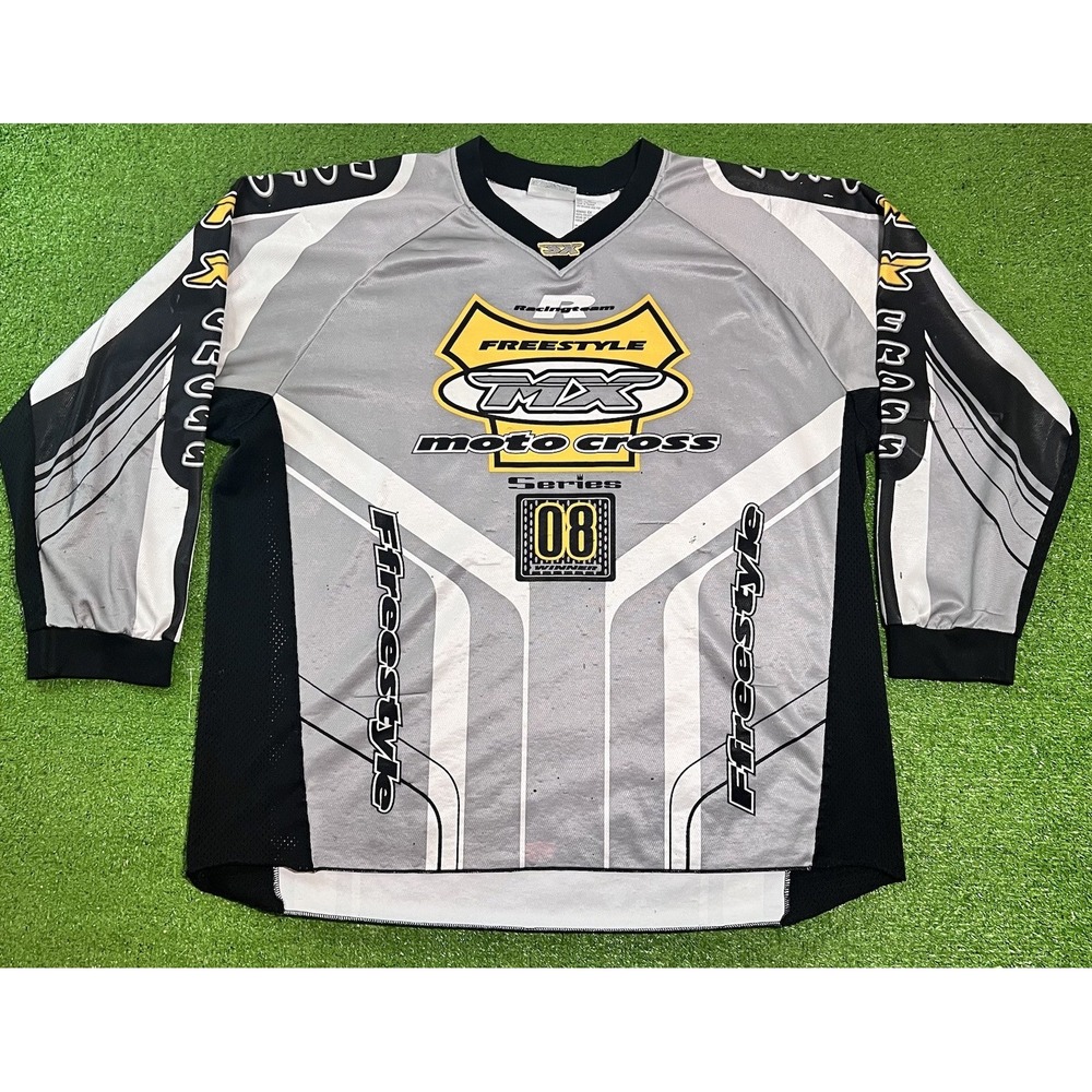 Vintage Y2K Motocross Jersey XL Moto X Racing 2000s Skater Streetwear Grunge FMX